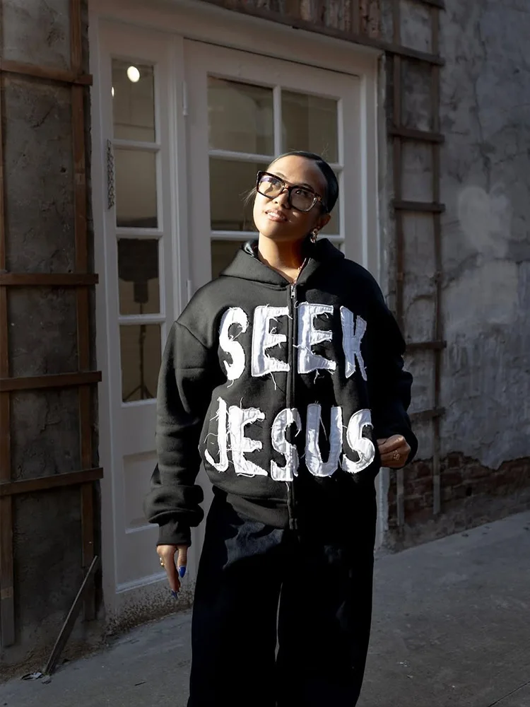 

Long Sleeve Pullover Hooded Sweatshirt High Street Oversized Streetwear Hip Hop Punk Casual Women's Tops Jacket Y2k Clothing