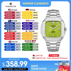 FARASUTE Automatic Mechanical Luxury Men's Watch Miyota9019 Movement Ultrathin 8.9mm Luminous 5ATM Waterproof Wristwatches Male