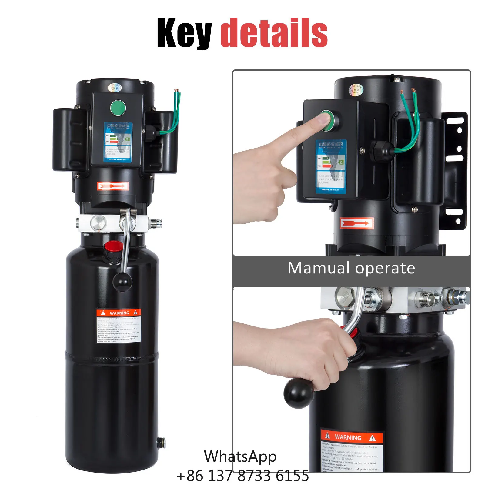 GRH New High Pressure Hydraulic Power Units 220V DC 24V 48V 12V Carbon Steel Hydraulic Power Units For Car Lift Tipper Trailer
