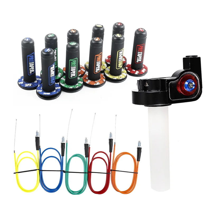 Motorcycle Quick Twist Throttle Settle Grips 22mm Handle Grips Throttle Cable for Honda Yamaha Kawasaki Suzuki KTM ATV Motocross
