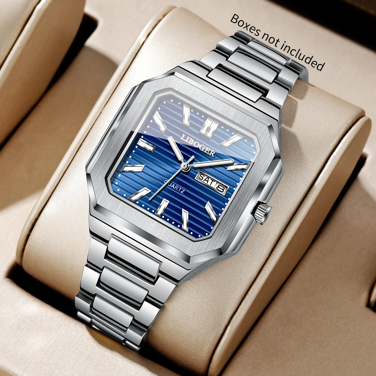 Luxury Watch Display Case - Reloj de cuarzo de negocios con