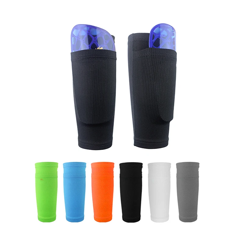 2022 Sports Soccer Shin Guard Pad Sleeve Sock Leg Support Football Compression Calf Sleeve Shinguard For Adult Teens Children