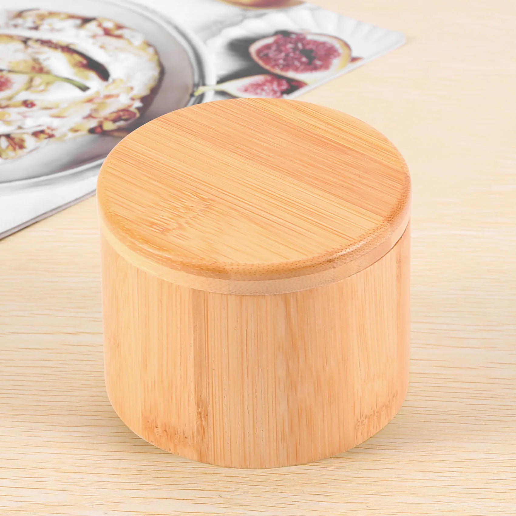 

2025 Trendsalt Box, Bamboo Storage Box With Magnetic Swivel Lid, "Salt" Engraved On Lid Engraved - "SALT"
