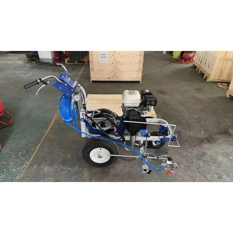 Hand-push Cold Airless Spraying Pavement Marking Machine For Road Line Marking
