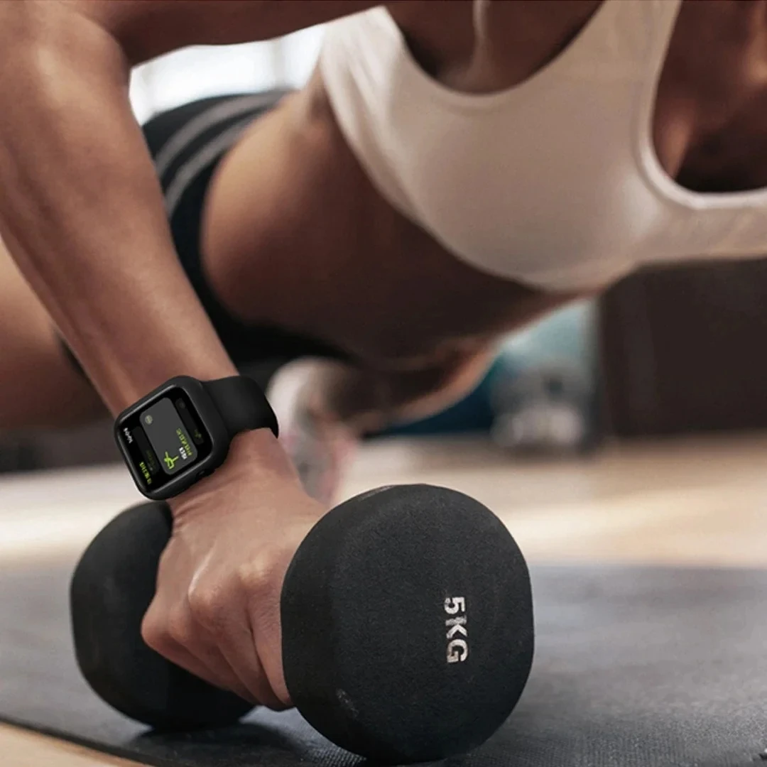 Caixa de vidro e pulseira para Apple Watch, pulseira de silicone, pulseira esportiva, iWatch Series 9, 8, 7, SE, 6, 5, 4, 3, 44mm, 40mm, 41 milímetros, 42 milímetros, 45 milímetros