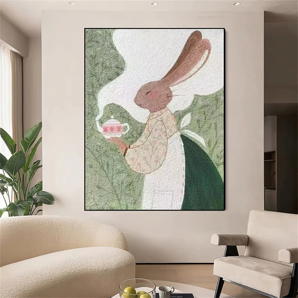 Chinese Style Home Decor Poster 100% Hand-Painted Oil Painting Abstract Animal Peacock Turkey Phoenix Canvas Picture Artwork