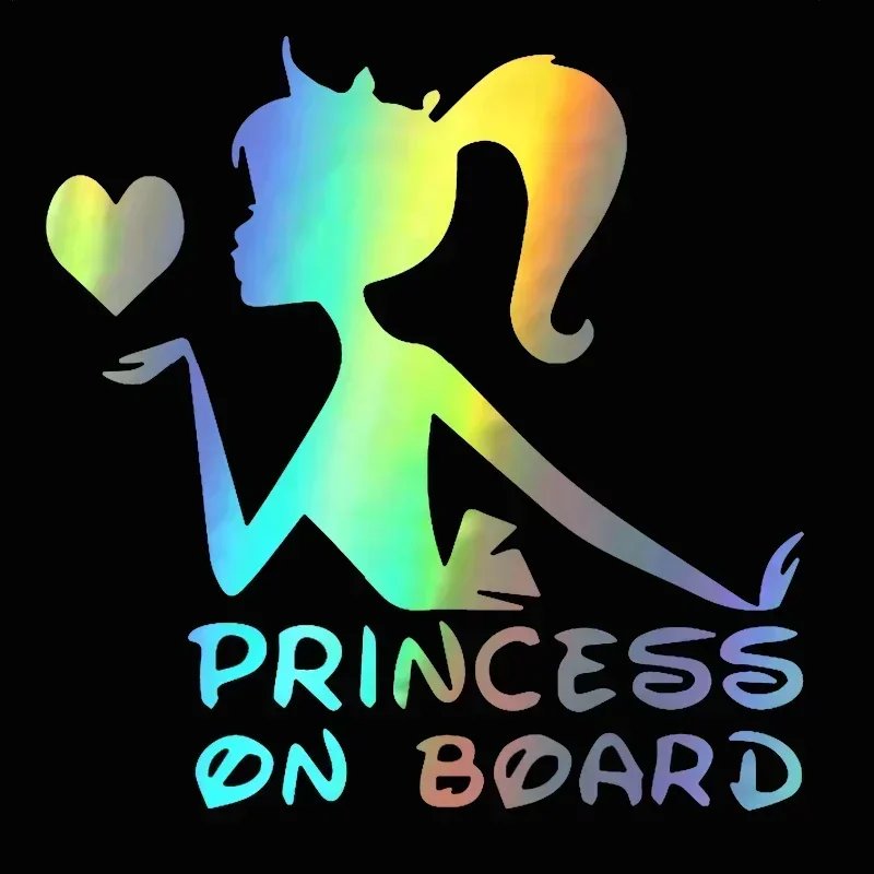 Interesting car stickers princess baby on board vinyl stickers girl daughter warning signs, car styling view 2