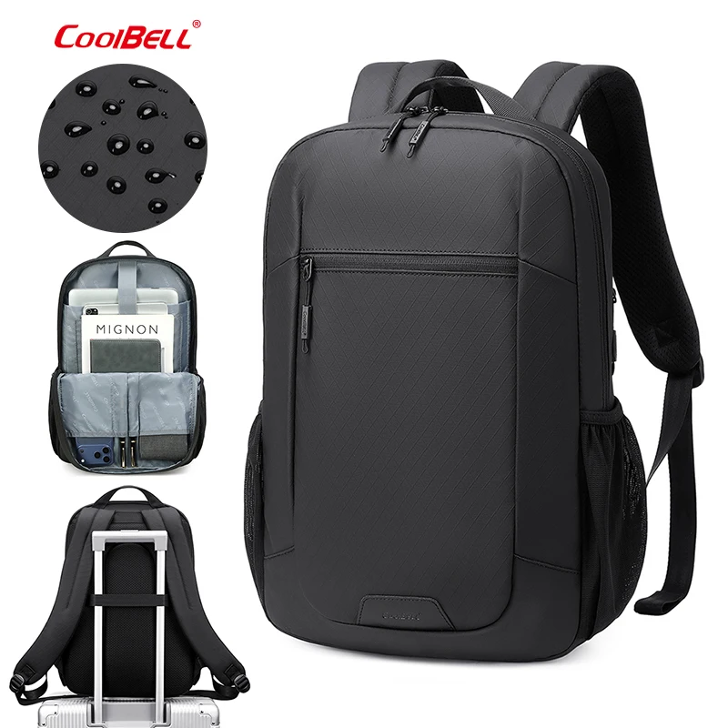 Men's Water Resistant Large Capacity Business Travel Backpack College Student 15.6 Inch Laptop Backpack Bag