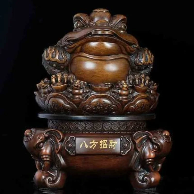 1pc Resin Toad Ornament, Resin Wealth Statue Decoration, Toad Statue, Desktop Decoration, Home Decoration, Lucky Toad Ornament