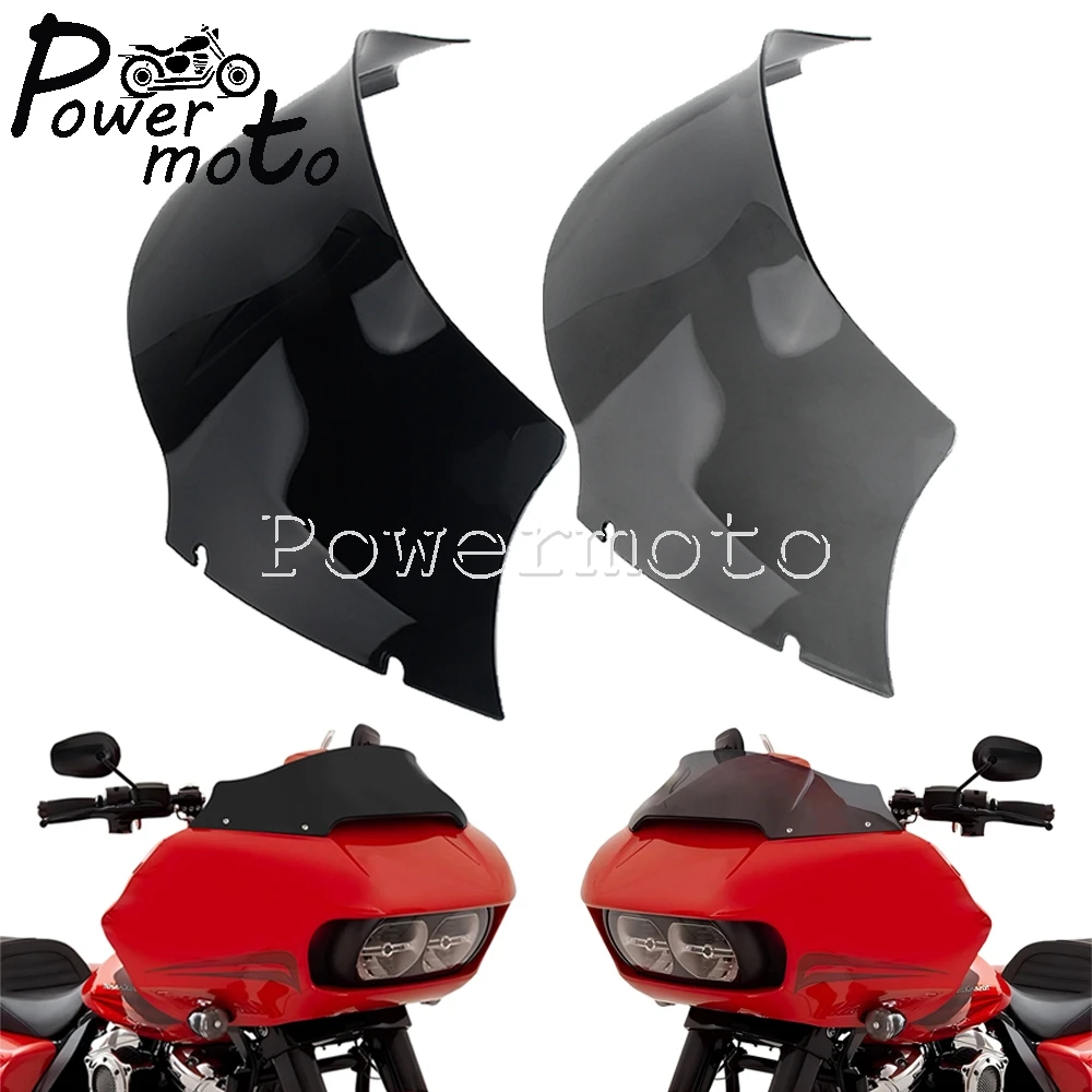 

7/9 inch Front Windshield Motorcycle Fairing Upper Wind Screen Windscreen Deflector Plate For Harley Road Glide FLTRX 2015-2023