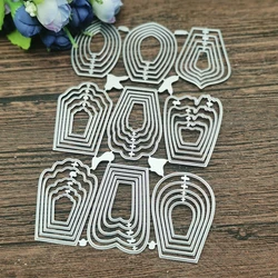 9pcs Different FlowerCraft Metal Cutting Die Stencils for DIY Scrapbooking Album Decorative Embossing Handmade Paper Cards Gift