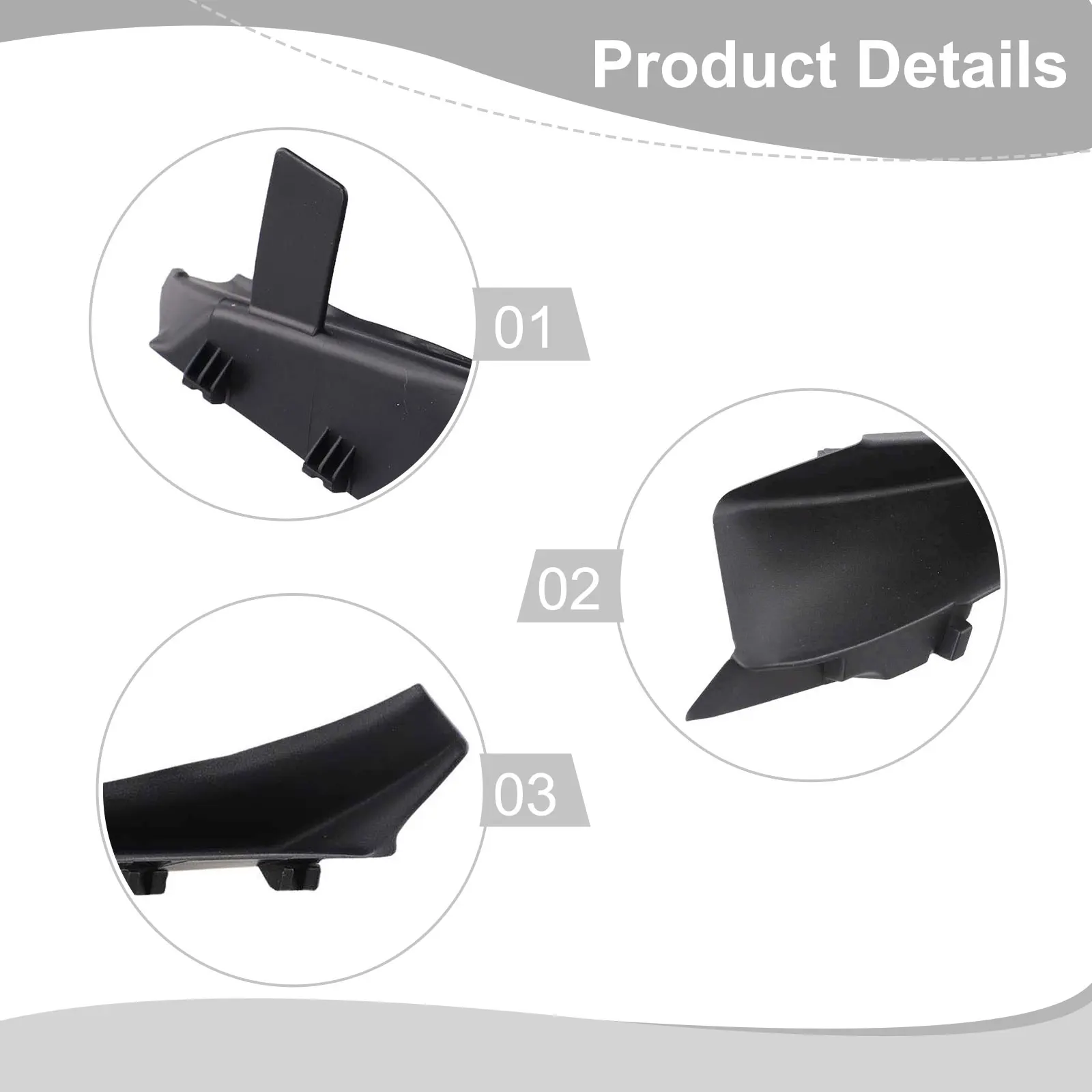 Cubierta de embellecedor de la cubierta del limpiaparabrisas delantero para Renault HY 2007-2016 LH 66895JY00A RH 66894JY00A Reemplazo de plástico