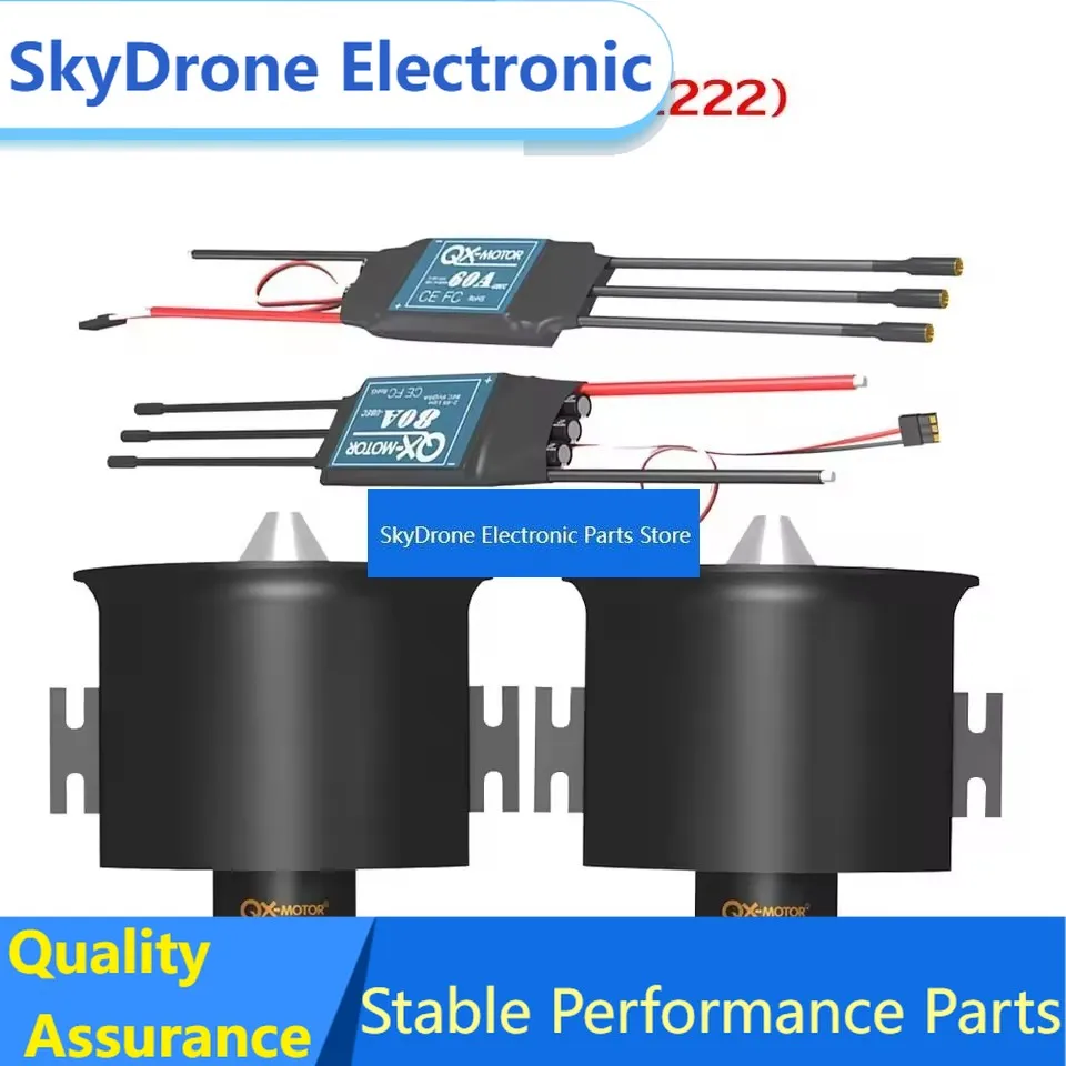 SkyDElQX-MOTOR QF2827 70mm EDF 12 Blades Ducted Fan With 1800KV 2600KV Brushless Motor 4S/6S 60A/80A ESC Suitable For RC Jet Pl
