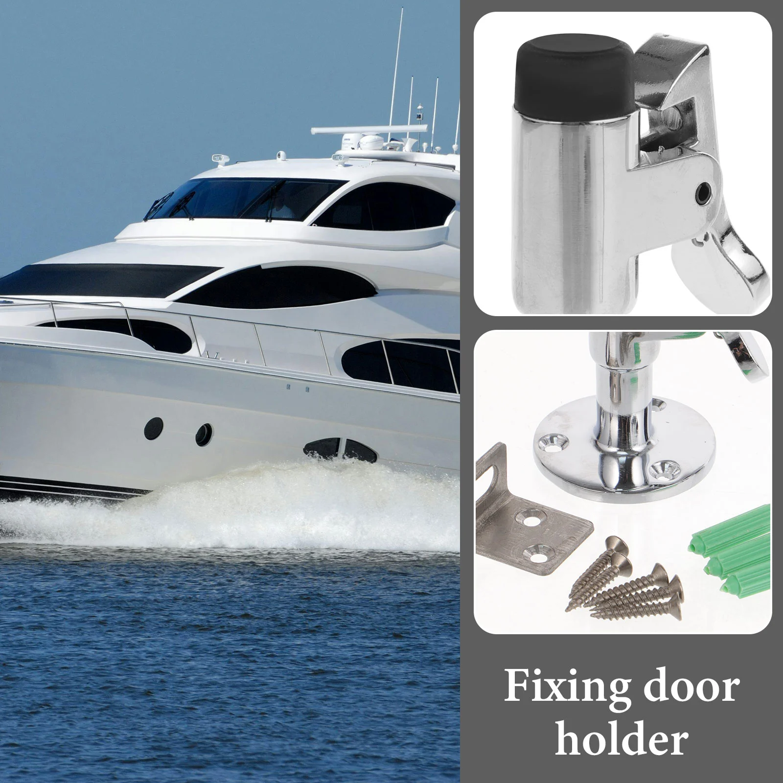 Marine Windproof Door Fixer Protective Stopper Rv Holder Polished Magnetic for Yacht Knob Boat Frame