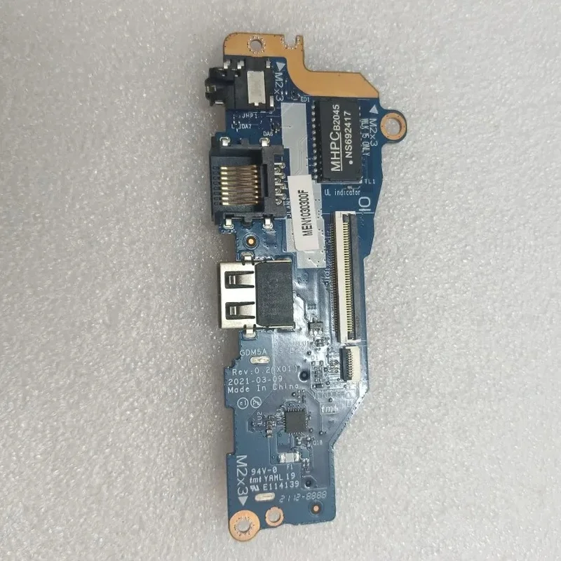 New USB Audio Power Button Board GDM5A LS‑L244P for Dell Vostro 3510 3515 IO Daughterboard