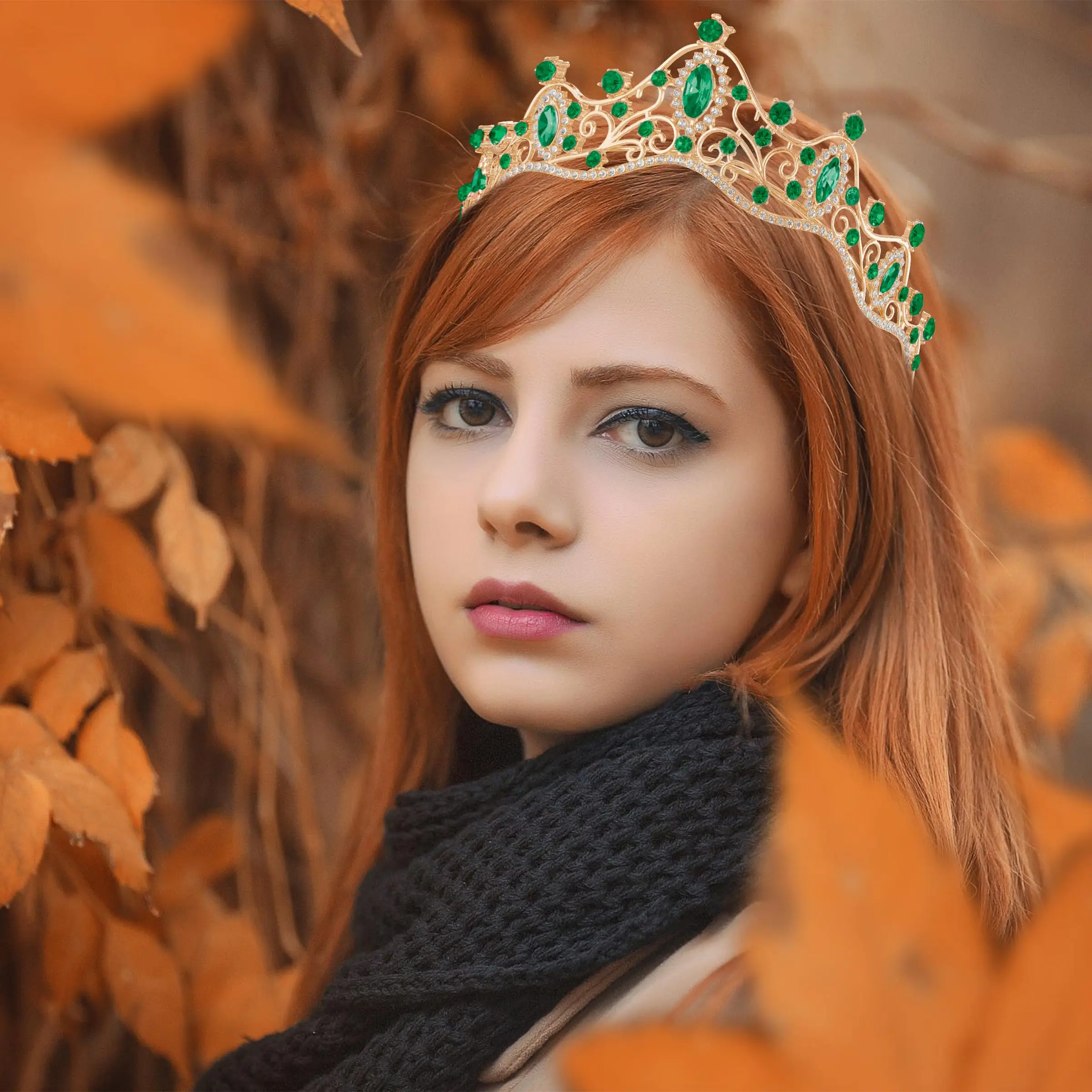 Свадебная корона, золотые свадебные аксессуары для волос, хрустальные стразы, свадебные диадемы и короны для невесты, головной убор, диадема, украшение для волос