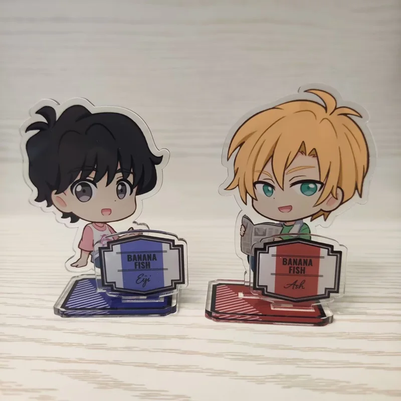 Anime BANANA FISH Figures Ash Lynx Okumura Eiji Yousiss Cute Acrylic Stands Model Q Version Desk Decor Prop Fans Birthday Gift