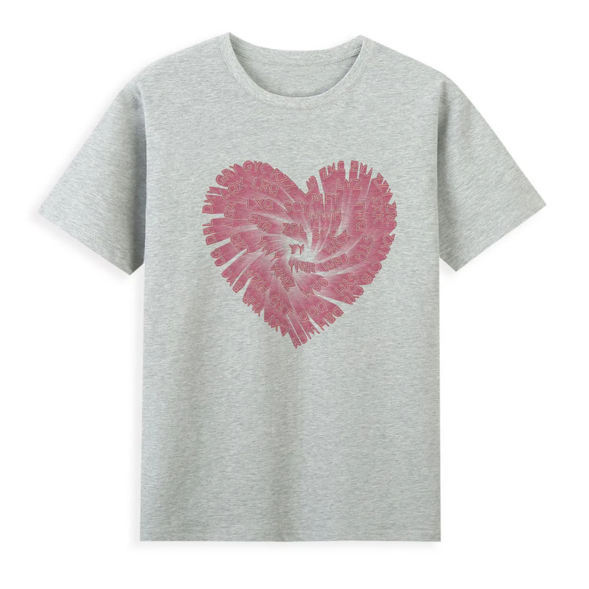 Camiseta con estampado de corazón rosa para mujer, Blusa de manga corta, cómoda, fresca, de verano, A1-106