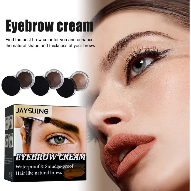 

EOEKKY Waterproof, Quick-drying, Non-smudgy, Non-decolorized and Smooth To Create A Three-dimensional Natural Wild Eyebrow Cream