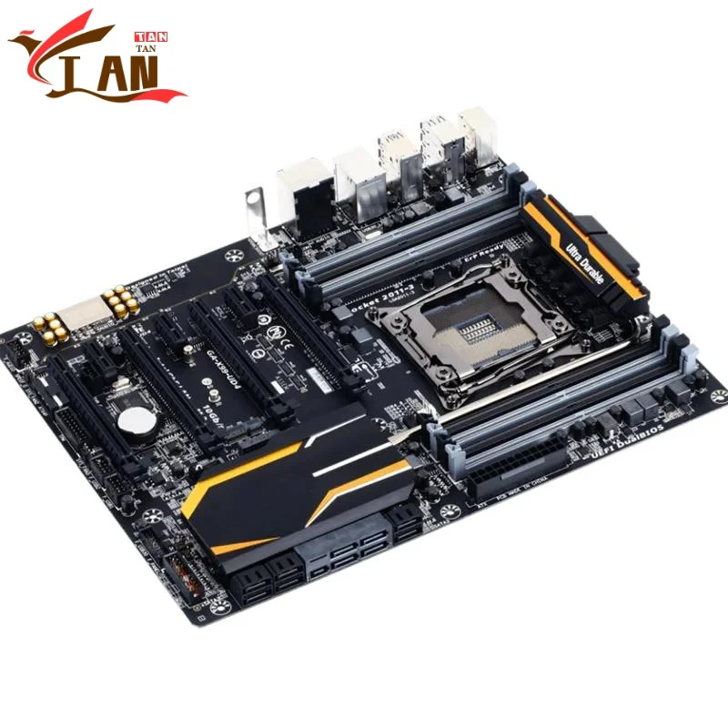 For GA-X99-UD4 Motherboard 128GB M.2 LGA 2011-3 DDR4 X99 Mainboard 100% Tested Fully Work Tan