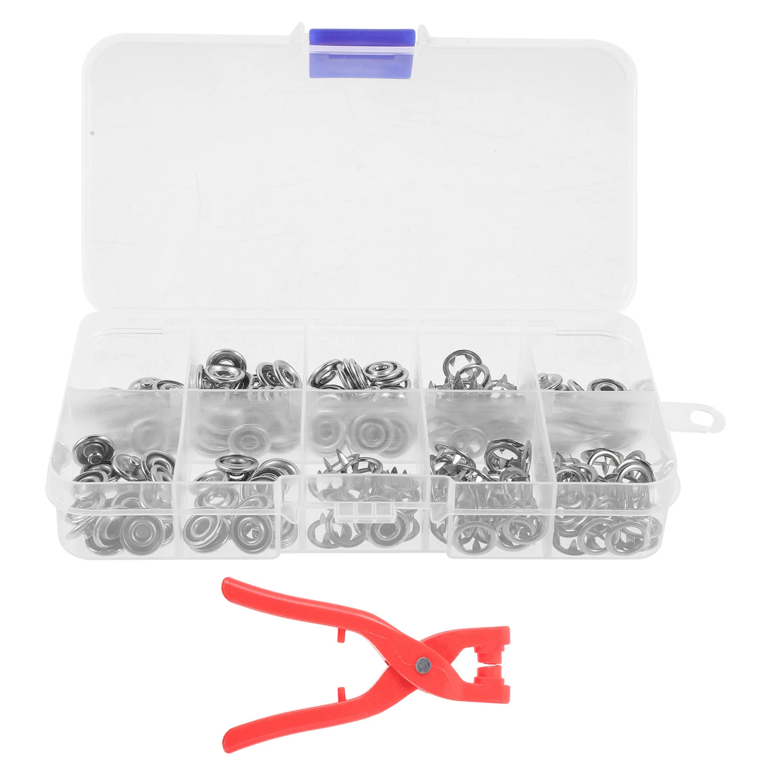 

50 set Locking Snap Button Tool Kit Metal Snaps For Fabric No-Sew Diy Clothes Bag Fasteners Crafting Sewing Accessories