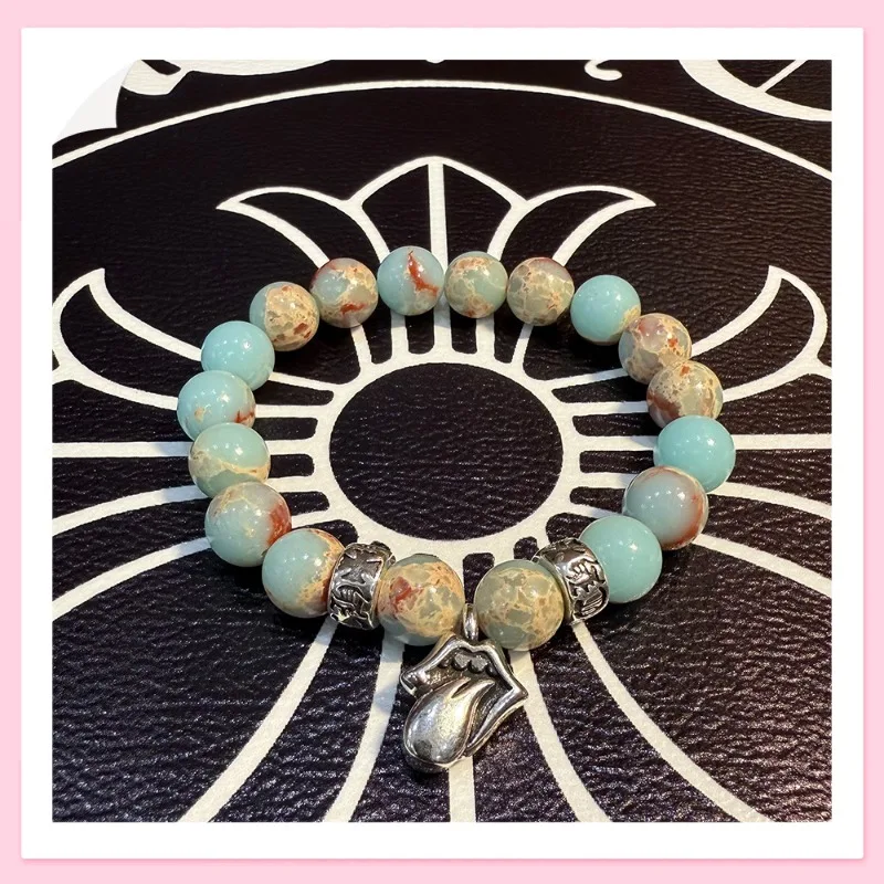 

Браслет-подвеска в стиле хип-хоп с натуральным камнем Шоушань, модный подарок-сувенир для мужчин и женщин