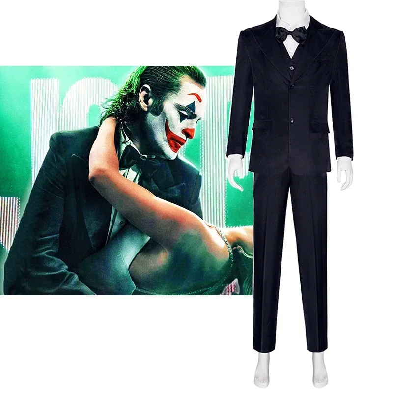 SN88 Adult Arthur White Suit Halloween Costume Movie Joker 2024 Men Cosplay In Black