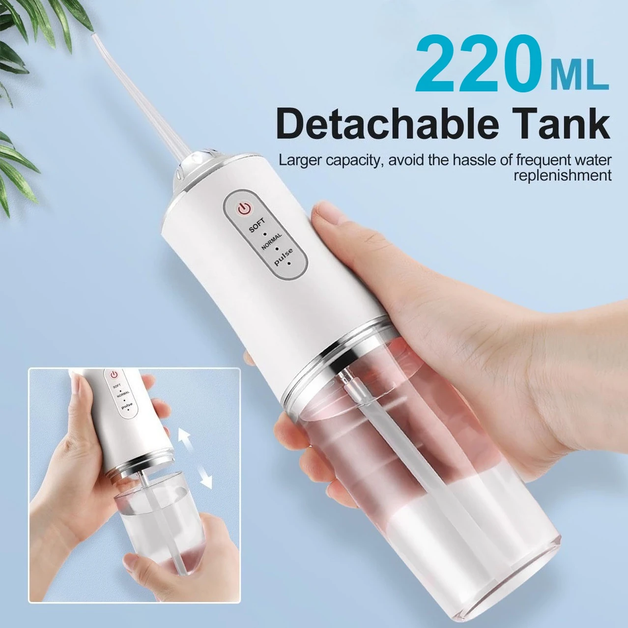

2026 Portable Electric Oral Irrigator 4 Jets 3 Modes USB Rechargeable Cordless Water Flosser Jet Irrigator Dental Teeth Cleaner