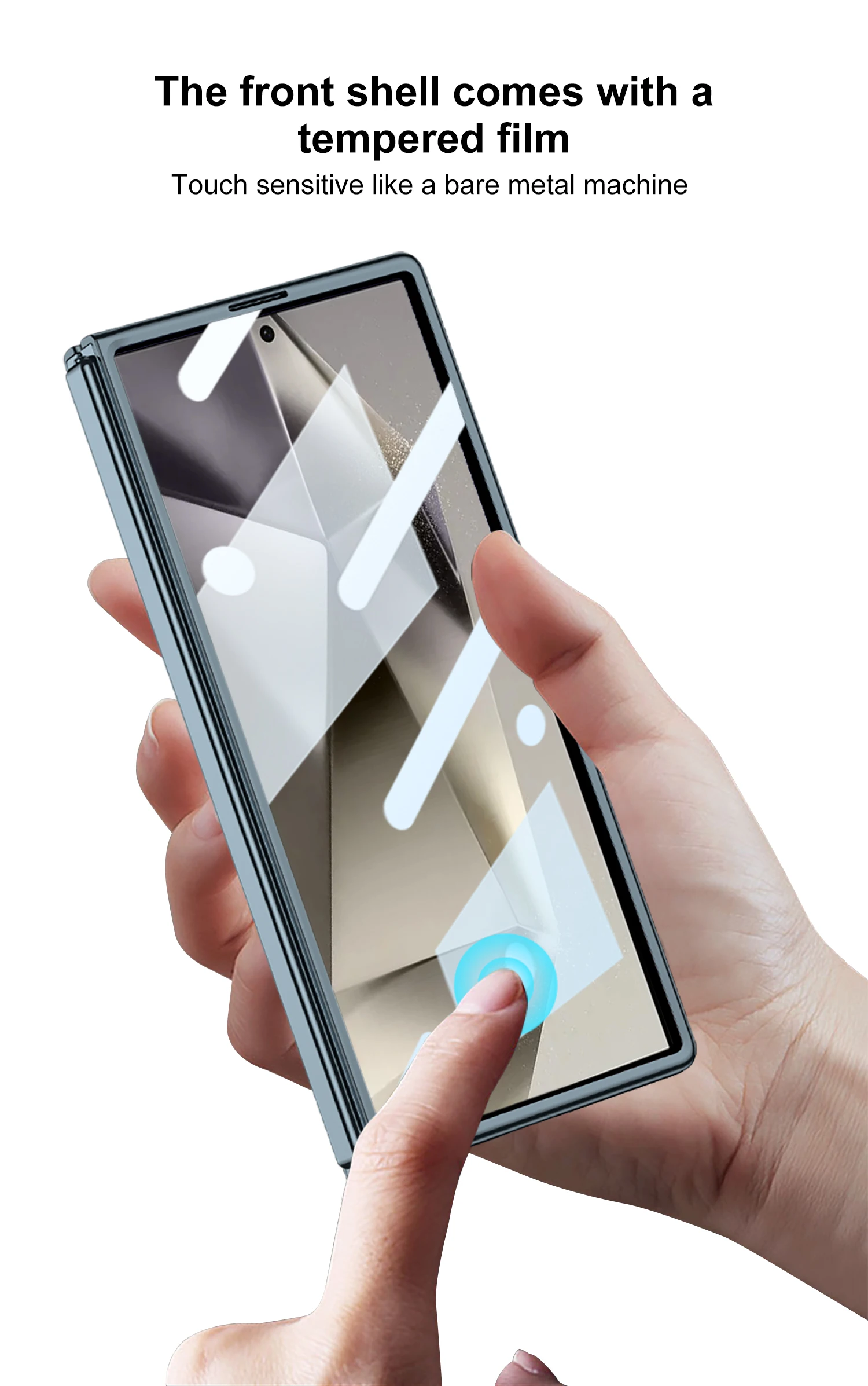 Luxus-Beschichtung Bildschirm Glas Fall Für Samsung Galaxy Z Fold 7 6 Kamera Schutzhülle Klare Kunststoff Abdeckung Für Z falten 5 4 Funda – Detail 5