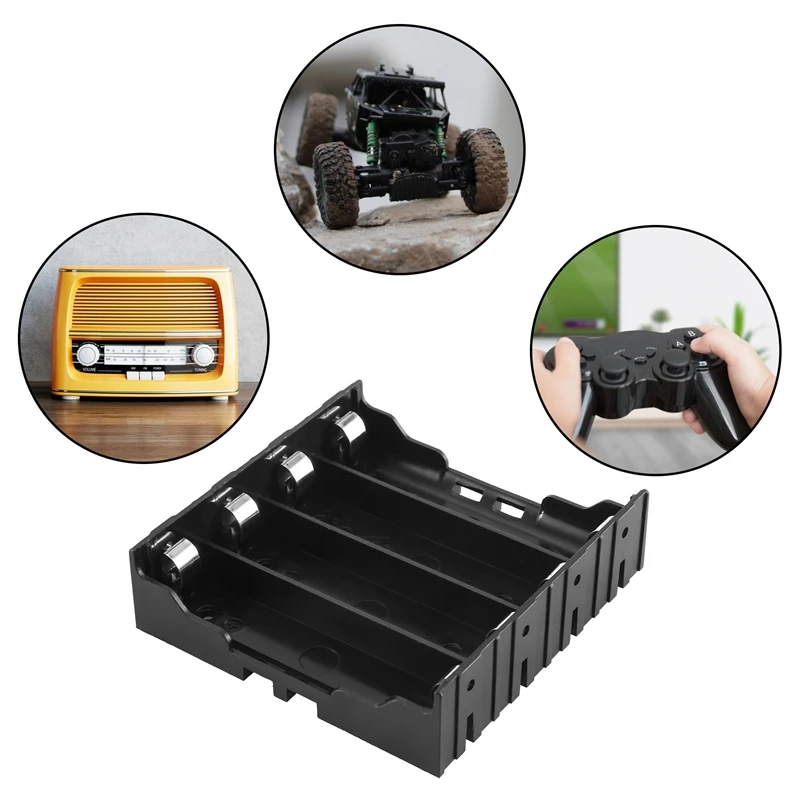 ●20Pcs Battery Holder Box Case Black for 4X 13.7V 18650 Battery