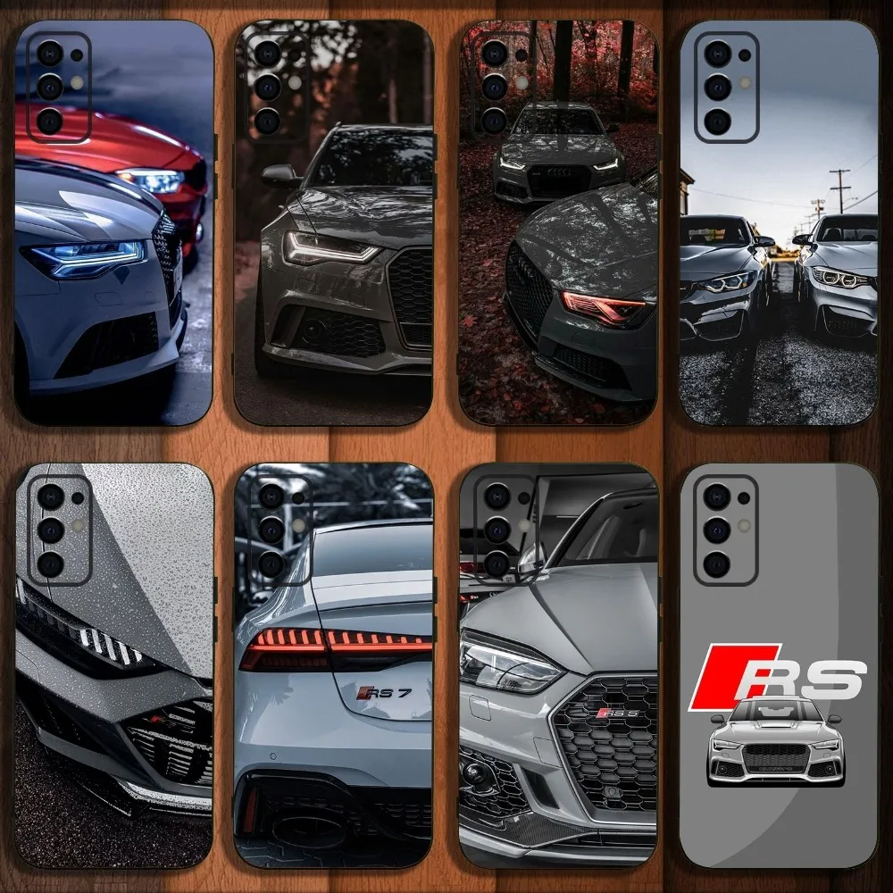 

A-Audis R-S car Phone Case For Samsung S24,S21,S22,S23,S30,Ultra,S20,Plus,Fe,Lite,Note,10,9,5G Black Soft Cover