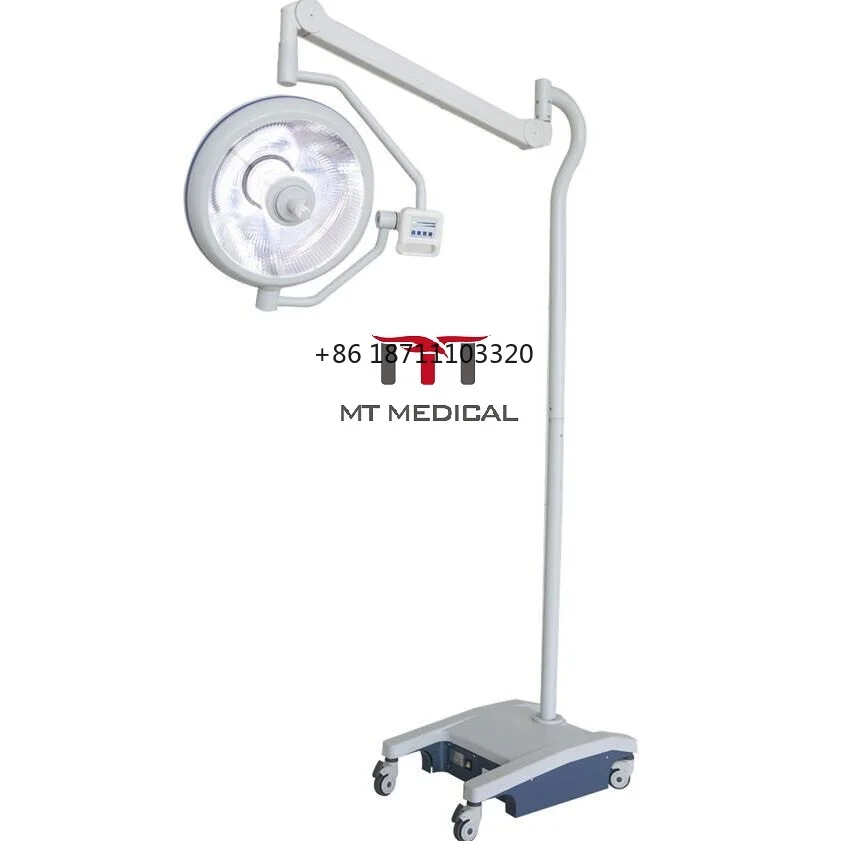 

MT MEDICAL High Quality Mobile Standing Shadowless Halogen Operating Light Theater Room OT Surgical Lamp