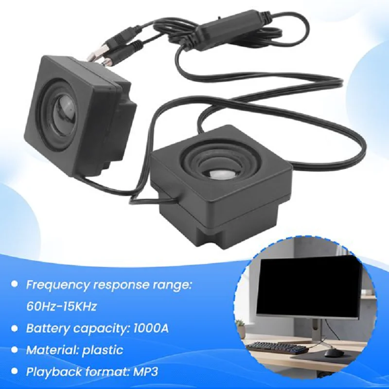 Paste Monitor External Sound Desk Computer Sound Surround  Mini USB Speaker Set DIY Desktop Speakers Set