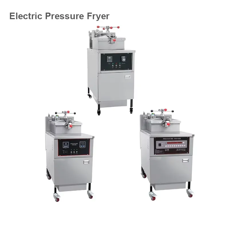 2026 Linkrich Fast Food Equipment New Style Electric Commercial 25L Chicken Chips Turkey Pressure Deep Fryer Machine with Oil