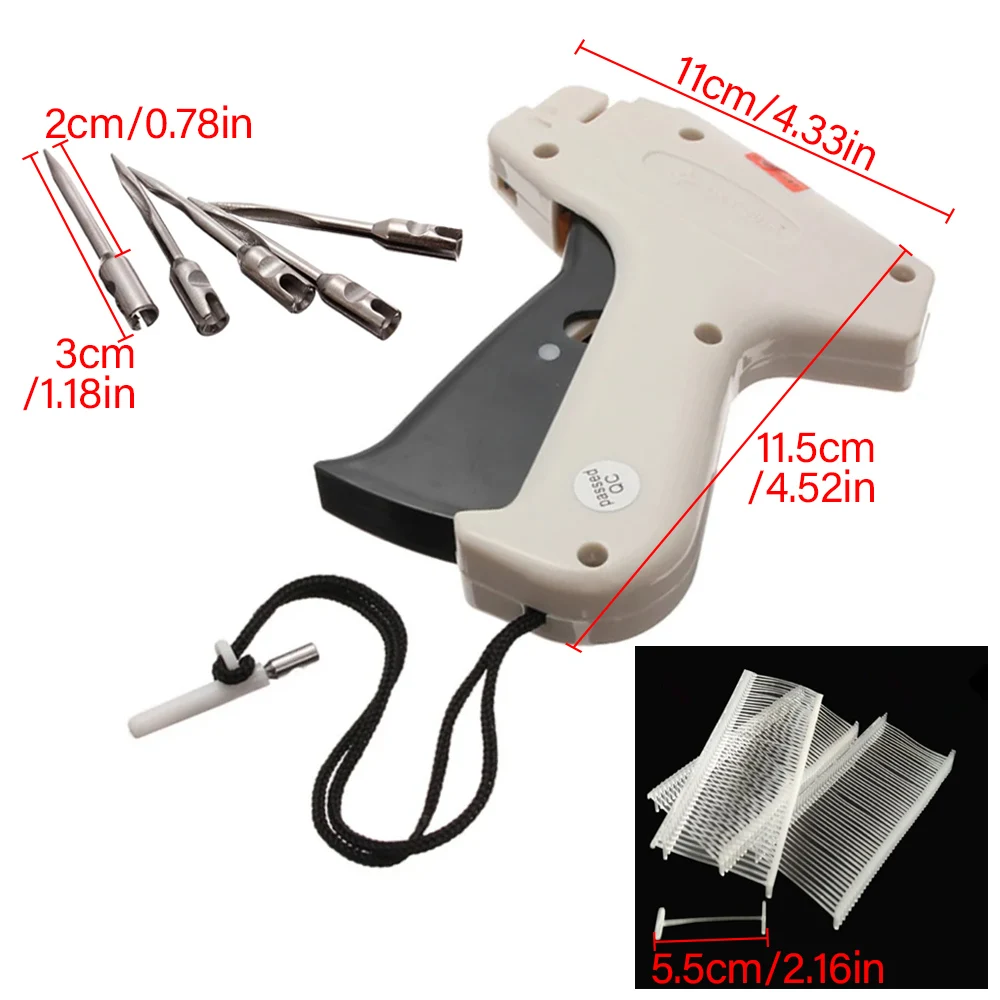 1 zestaw ubrań etykieta z ceną odzieży znacznik Tag Gun + 5 stalowych igieł + 1000 barb znakowanie DIY etykieta odzieży maszyna do szycia narzędzie