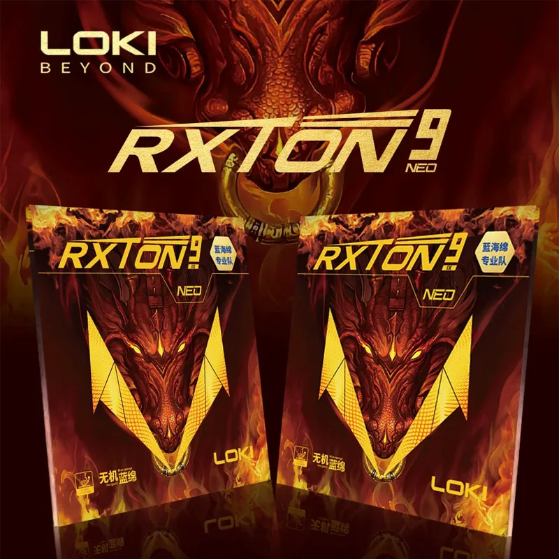 LOKI RXTON 9 NEO Table Tennis Rubber Sheet Sticky Ping Pong Rubber With Blue Sponge Inorganic Rubber for Powerful Loop Offensive