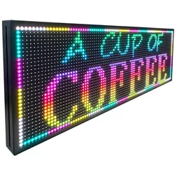 P10 OUTDOOR LED-DISPLAY, SCROLLING MESSAGE DISPLAY VOLLEDIGE KLEUR DIGITALE MESSAGE LED-BORD PROGRAMMEERBAAR DOOR WIFI (1000X360X55MM)