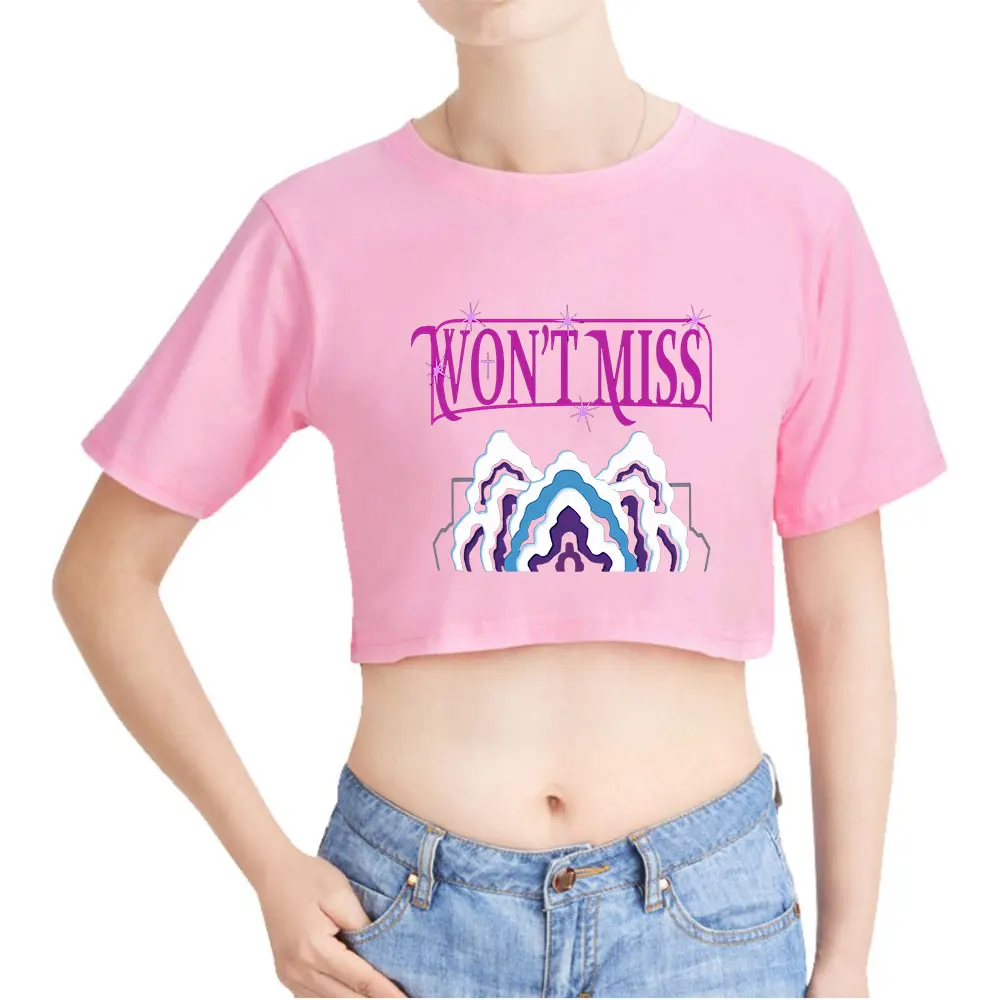 

KPop Demon Hunters Merch 2025 Merch Топ Футболка с круглым вырезом Топы большого размера Женская футболка Повседневная одежда Повседневная одежда с принтом