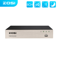 ZOSI 8CH 1080P H.265+ DVR 4-IN-1 24/7 Recording 2MP Video Surveillance Recorder for Analog AHD TVI CVI Camera Hybrid HDMI DVR