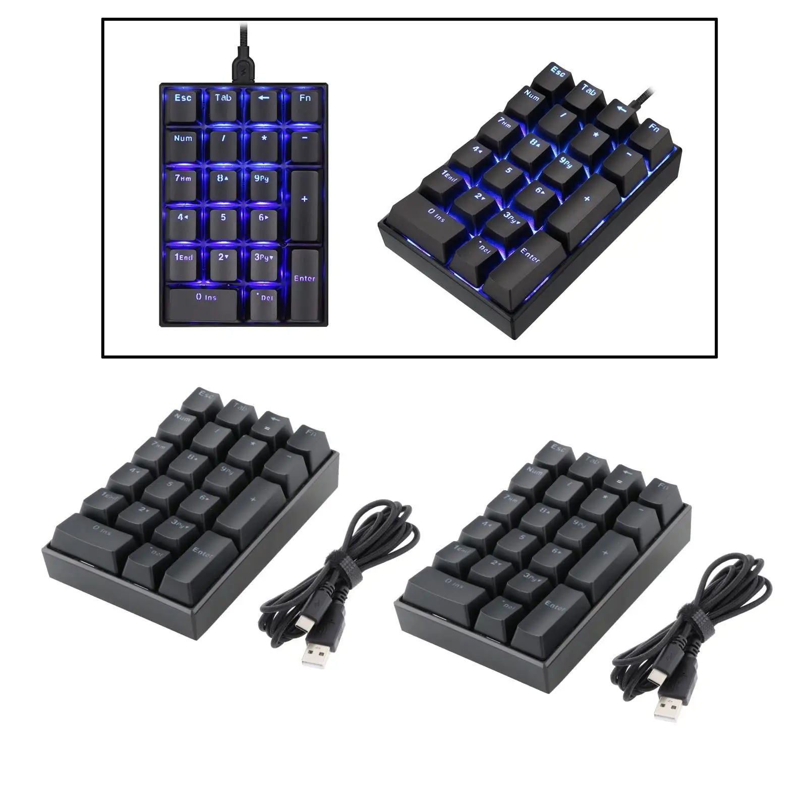 

K23 Mini Numpad 21-клавиша DIY программирование для компьютера ПК Цифровая клавиатура