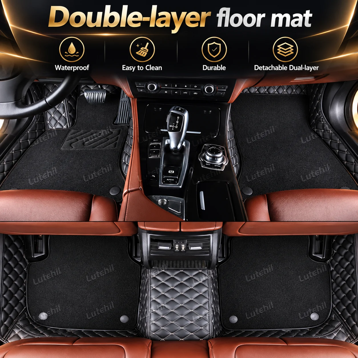 For Suzuki Grand Vitara 4 Doors 2006-2017 Double Layer Car Floor Mats All Weather Floor Liners Interior Protector Accessories
