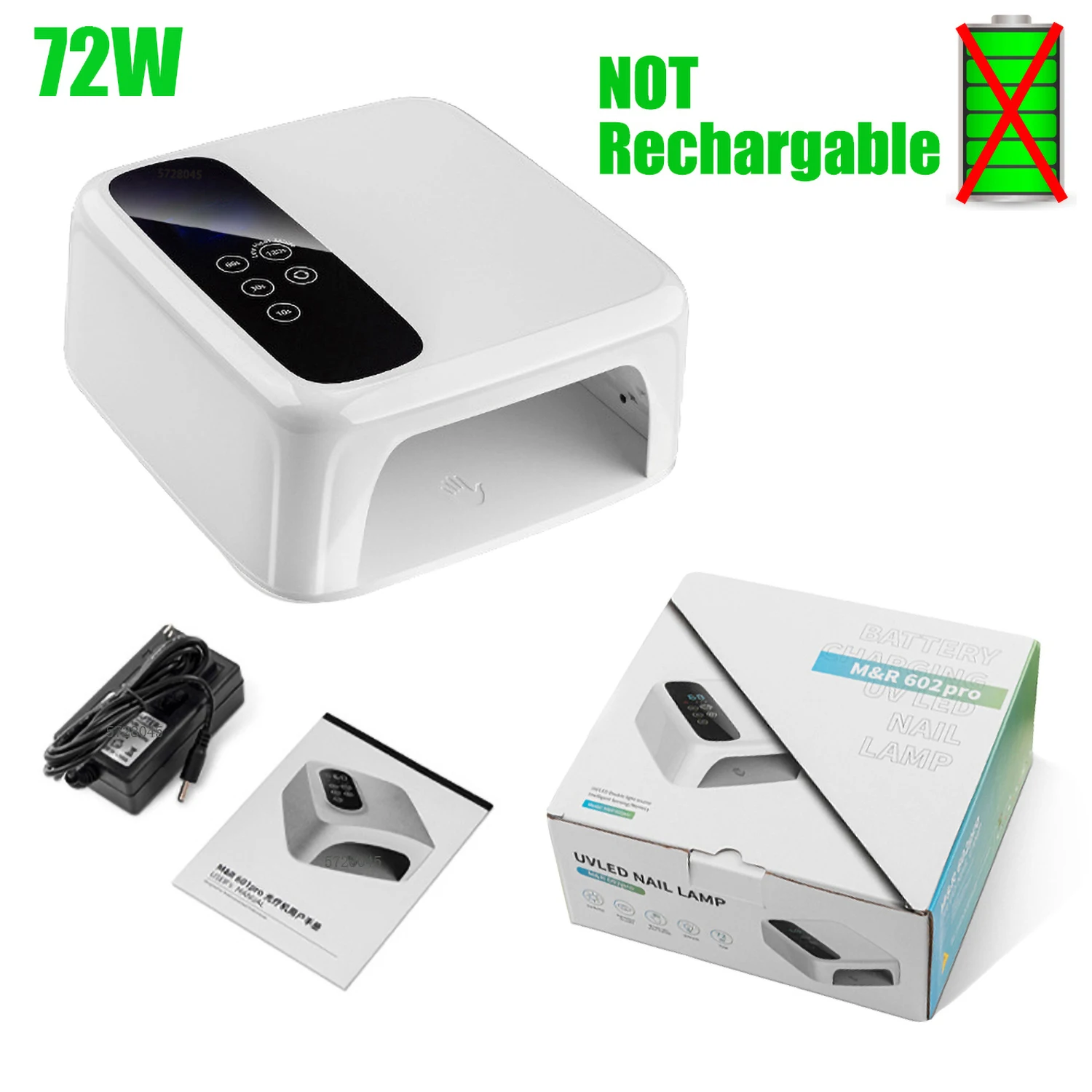 72W UV โคมไฟเล็บ LED เล็บเครื่องเป่าไร้สาย15600MAH เล็บมืออาชีพ Curling โคมไฟสำหรับทั้งหมดเจลเล็บ