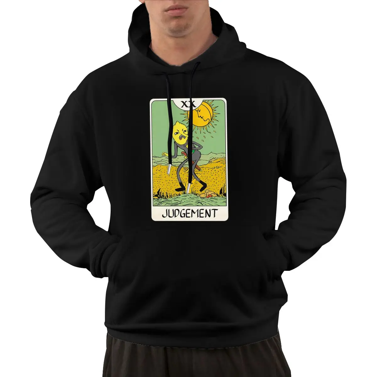 2024 High Quality Lemongrab Tarots Card Judgements Essential Men's Hoodie Suitable for autumn and winter hoodie