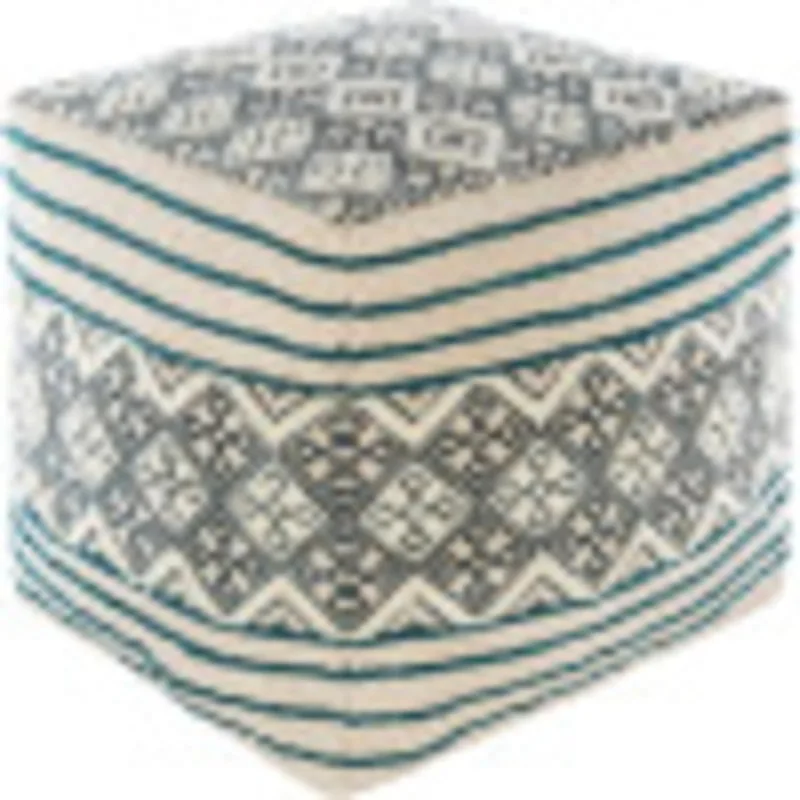 Porter Pouf, D, Light Gray