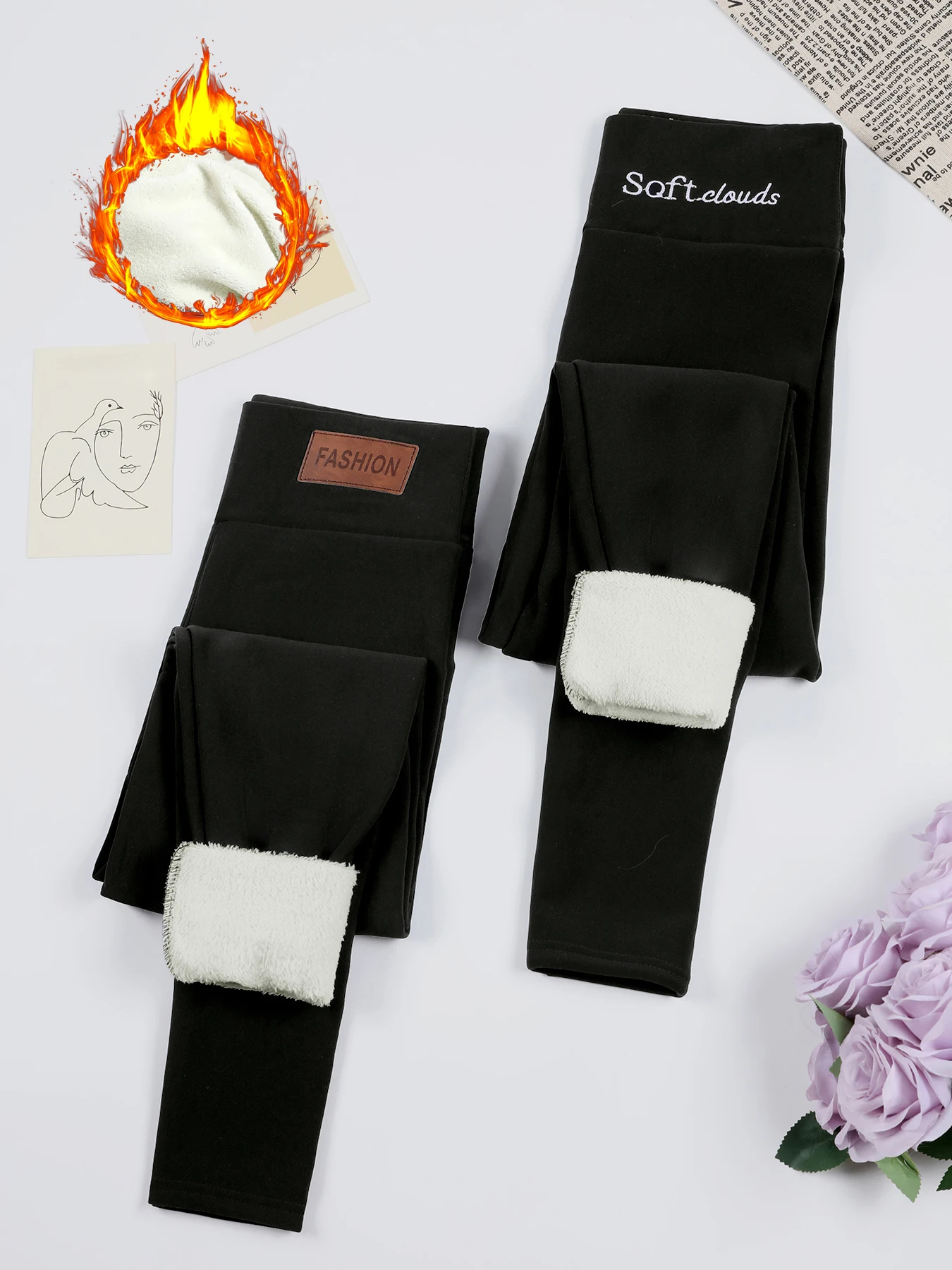 النساء الشتاء رشاقته الدافئة طماق لامب الكشمير طماق عالية الخصر الصوف الجوارب المرنة الجوارب الدافئة السراويل ضئيلة المخملية يغطي الرجل