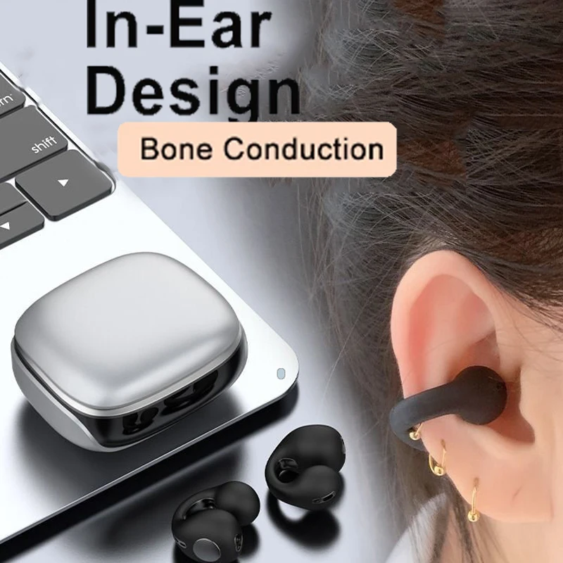 

2023 New TWS Bluetooth 5.3 Wireless Bone Conduction Headphones Clip Ear for Realme 10 Pro Plus 5G Realme10 Pro+ Xiaomi Redmi