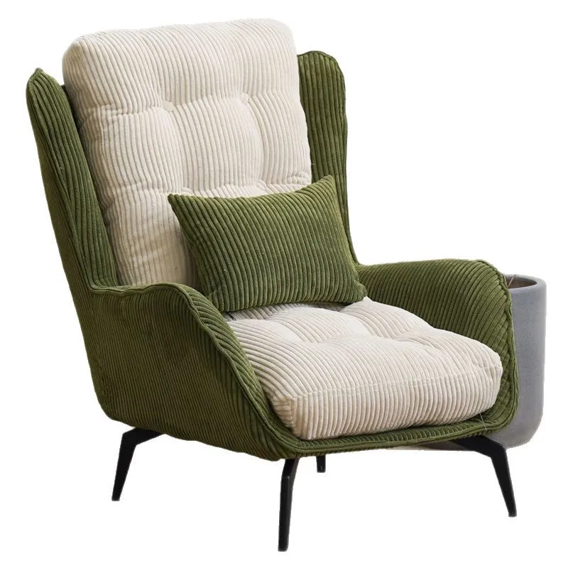 Nordic retro único sofá simples veludo casa apartamento sala de estar varanda casual preguiçoso alta volta