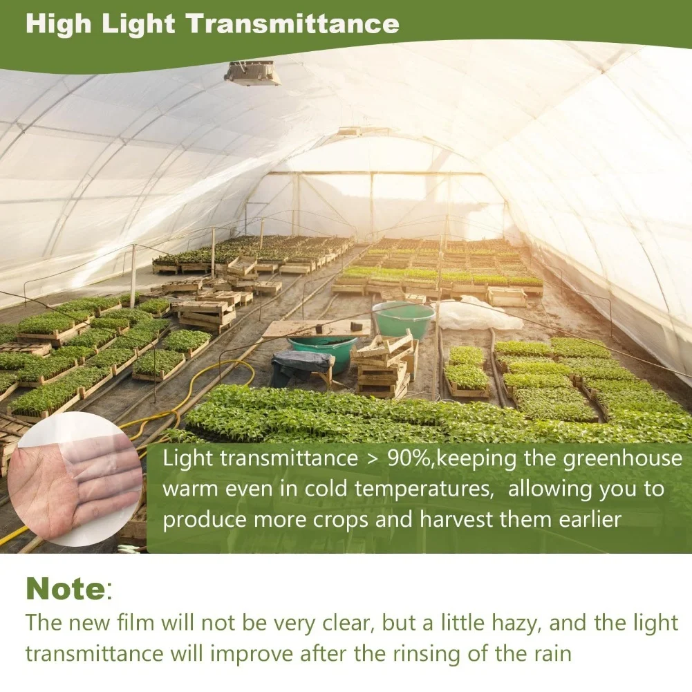 Winterproof PE For Greenhouse Film for Gardening Use Clear Plastic Cover Providing Heat Retention and Plant Protection