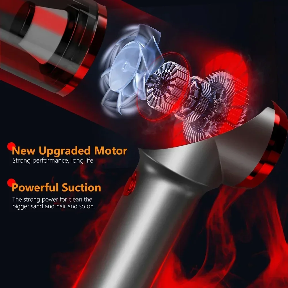 SZUK 178000PA Car Vacuum Cleaner Strong Suction Cordless Wireless Cleaner Portable Mini HandHeld Vacuum Cleaner Cleaning Machine