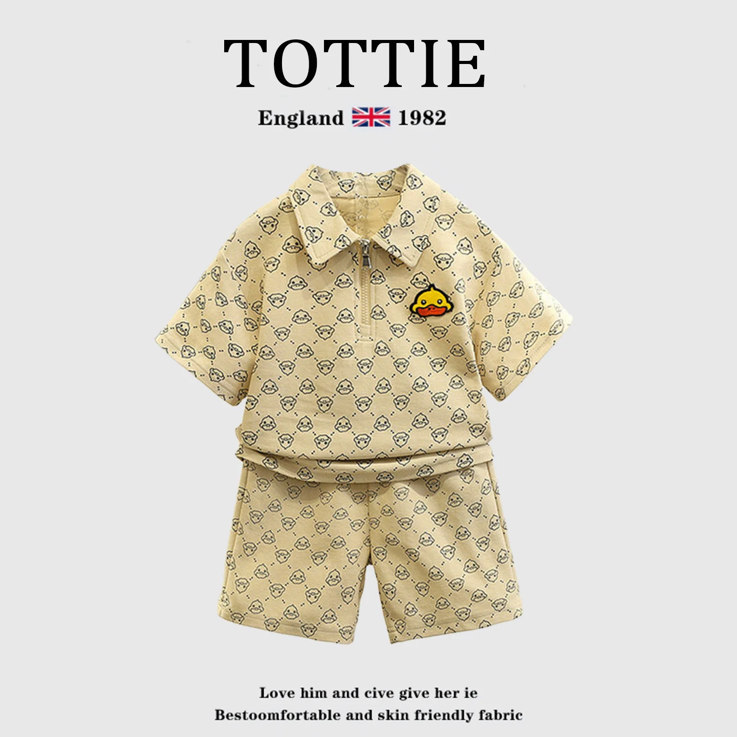 tottie-ensemble-de-chemises-d'ete-fines-a-imprime-dessin-anime-pour-garcons-tenue-a-manches-courtes-et-col-rabattu-en-coton-et-polyester
